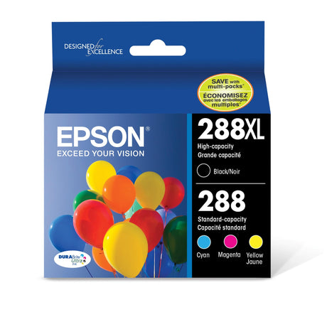 EPSON 288 DURABrite Ultra Ink High Capacity Black & Standard Color Cartridge Combo Pack (T288XL-BCS) Works with Expression XP-330, XP-430, XP-434, XP-340, XP-440, XP-446 Epson