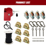 ReyetRentu Overhead Garage Storage Rack - Heavy-duty Lifting Garage Ceiling Storage Rack,Adjustable Organization System, 300lbs Weight, Easy Installation & Operation ReyetRentu