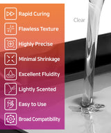 SuperFlex 3D Printer Resin, Softness 80A Simulating Flexible Rubber, Made in Korea by 3DMaterials (5000g, Clear) 3DMaterials