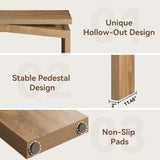 Epecoya 63-Inch Wood Console Table for Entryway Living Thin, Long Wooden Rectangular Sofa Tables Behind Couch, Large Farmhouse Foyer Hallway Table for Home, Living Room, Apartment, Natural Brown Epecoya