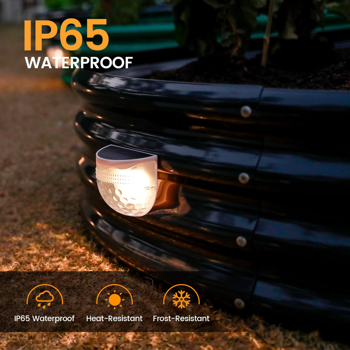 Land Guard Galvanized Raised Garden Beds Outdoor with 2 Magnetic Solar-Powered Lights(Grey), Metal Planter Raised Beds, 4×2×1Ft Metal Raised Garden Beds for Gardening, Vegetables, Flowers Land Guard