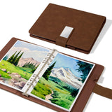 Lightwish Watercolor Sketchbook,100% Cotton Acid Free Watercolor Paper,300gsm/140lb Cold Press Watercolor Journal for Artists,Adults,Students,20 Sheets,9.25 * 6.3 Inches(Leather Brown) LIGHTWISH