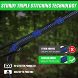 Hammock Straps – Camping Hammock Tree Straps Set, 20 ft Long Combined, 30+2 Loops, 2000 LBS Heavy Duty Straps for Hammock Suspension System Kit Raweao