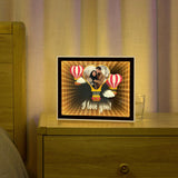 Personalized Infinity Mirror Customized Photos, Custom Valentines Day, Birthday, for Couple, Desktop LED Night Light Makeup Mirror 2 in 1, Home Decoration Bedroom Office Living Room LINMQIU