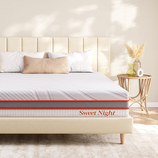 Sweetnight Queen Size Mattress, 10 Inch Gel Memory Foam Mattress in a Box, Flippable Mattress with Two Firmness Preference, Motion Isolation