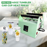 FOKOCALI 40 OZ Tumbler Heat Press Machine 110V Heat Press for 40oz Car Cup with Handle Sublimation Straight Tumblers Bottles Mugs Glass Tumbler Printing Easy Operation FOKOCALI