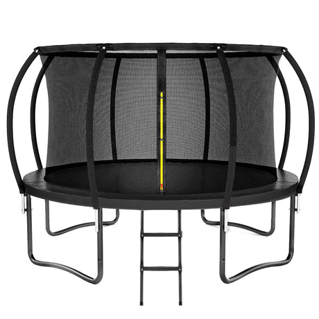 Kiivakii Trampoline 12FT 14FT, Outdoor Trampolines for Kids and Adults, Recreational Trampoline with Enclosure Net & Ladder, Round Trampolines for Backyard, ASTM Approved Kiivakii