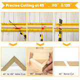 Konvixon 4-Piece Miter Box and Saw Set, 12-Inch Mitre Box with 3 Mitre Saws for Precise Miter and Bevel Cuts, Miter Box with Saw Included for Woodworking, Crafting and Carpentry Konvixon