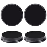 FINGERINSPIRE 4 pcs Round Model Wood Bases 2.52x0.47inch Black Lacquer Surface Round Wooden Plaque Flat Wood Bases for Doll, Clay or Pottery Display Holders, Photography Prop Display Bases FINGERINSPIRE