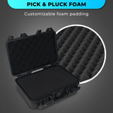 REBUST Lockable Gun Case- TSA Approved Firearm Travel Case with FREE TSA Lock- Hard Gun Safe for Handgun, Pistol, Revolver- Waterproof, Shockproof Gun Storage & Gun Carrying Case- 12.6x9.41x4.43 inch REBUST