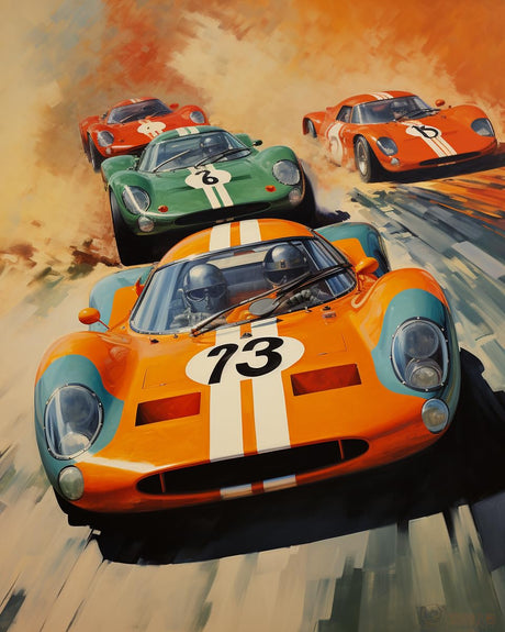 Paint by Number for Adults, Super Speed Race Cars, DIY Paintings Acrylic Paint Canvas Girls Bedroom Decor Man Painting Kits Art 16x20 Inch （Frameless ） WoodArtSupply