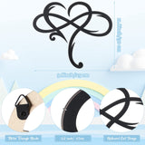 Willbond Wood Infinity Heart Wall Decor 9.8 x 11.8 Inch Love Sign Plaque Wood Art Geometric Wall Decor for Wedding Gifts Home Bedroom Living Room Decoration WILLBOND