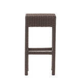 Christopher Knight Home Milton Outdoor Wicker Backless Bar Stools, 2-Pcs Set, Dark Brown Christopher Knight Home