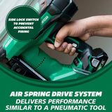 Metabo HPT 18V MultiVolt™ Straight Cordless Finish Nailer Kit, 16 Gauge Finish Nailer, (1) 18V 2.0Ah Lithium Ion Battery w/Fuel Gauge, Accepts Finish Nails, Lifetime Power Tool Warranty, NT1865DMST Metabo HPT