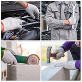 apauls cotton work gloves,12 Pairs white cotton gloves, knit gloves for garden planting, outdoor work, car repair, construction, house renovation apauls