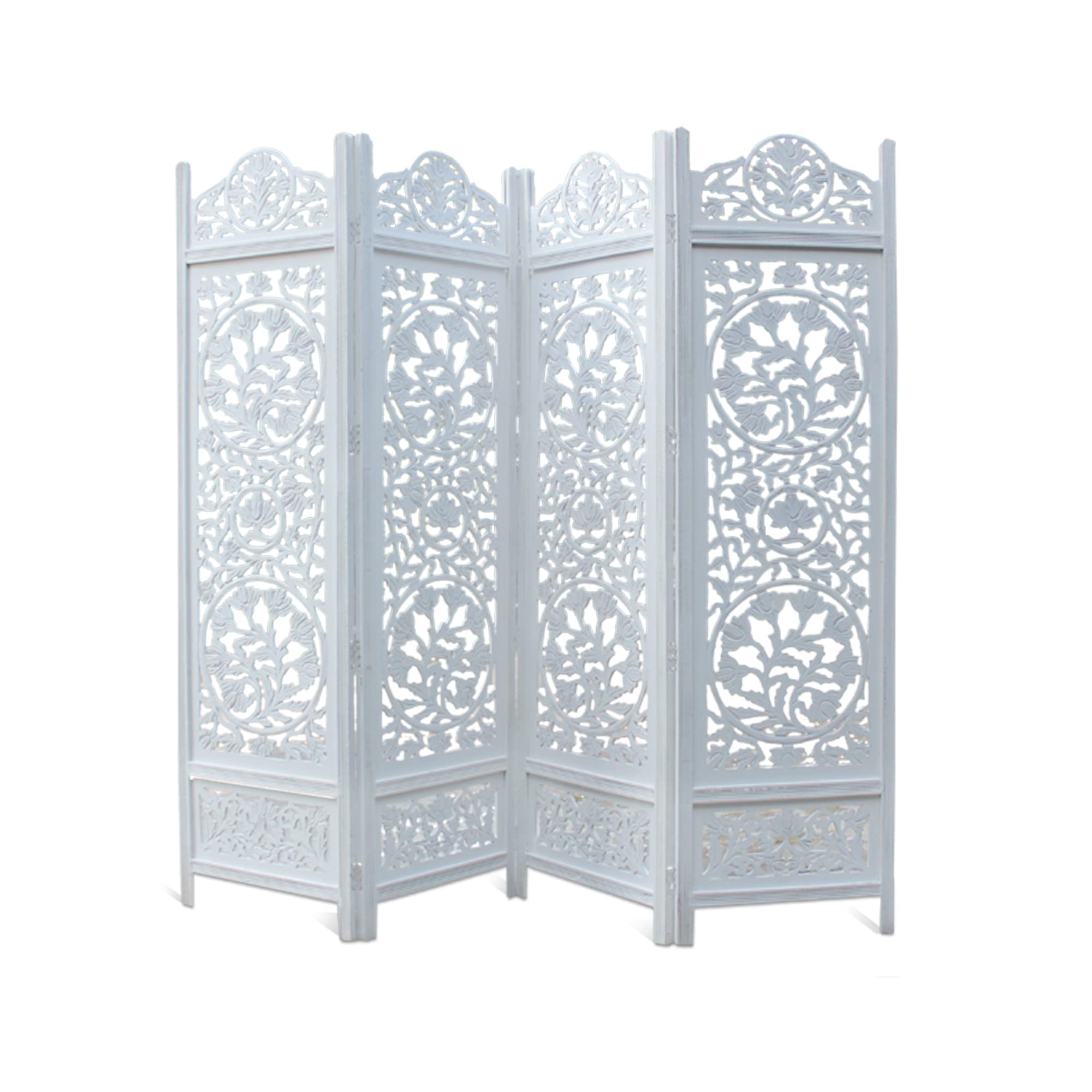 Kamal Room Divider Wood Floor Screen - Thumbnail 4