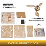 UGEARS Wooden 3D Puzzles for Adults - Harry Potter Golden Snitch Model Building Kits - DIY Kits for Adults - 3D Puzzle Harry Potter Puzzle Set Crafts for Adults - 3D Model Kits for Adults - 120 Pcs UGEARS