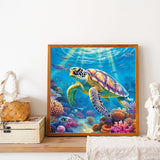 Sea Turtle Diamond Painting Kits for Adults, Sea Turtle Diamond Art Kits for Adults, DIY 5D Diamond Painting Kits for Beginners Home Wall Decor Gift Mandun