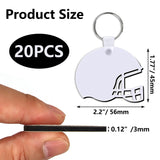 YHNTGB 20 Set Sublimation keychain blanks bulk Heat transfer keychains Double sided key chains with key ring Helmet sublimation key chains for Graduation Day Present Craft Making DIY Decoration YHNTGB