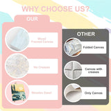 6 Pack Sunset Paint by Numbers Kit for Adults, Adult Paint by Number Kits with Easel, Landscape Paint by Numbers for Adults, DIY Acrylic Painting on Canvas for Home Wall Art Decor 8x12 Inch CraftCraze