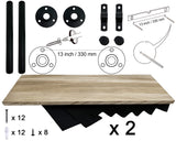 QsQueen Floating Bookshelves, Bookshelf with Industrial Pipe Brackets, Book Display Shelf for Wall, Unique Space-Saving Book Shelf Wall Book Holder, Wood Hanging Bookshelf, Great for Room Decor QsQueen