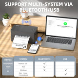 PEDOOLO Label Printer, Bluetooth Shipping Label Printer, 4x6 Thermal Printer for Shipping Packages, Compatible with Android. iPhone.Windows, Mac, Chromebook, Amazon, Ebay, UPS.USPS, FedEx, Shopify PEDOOLO