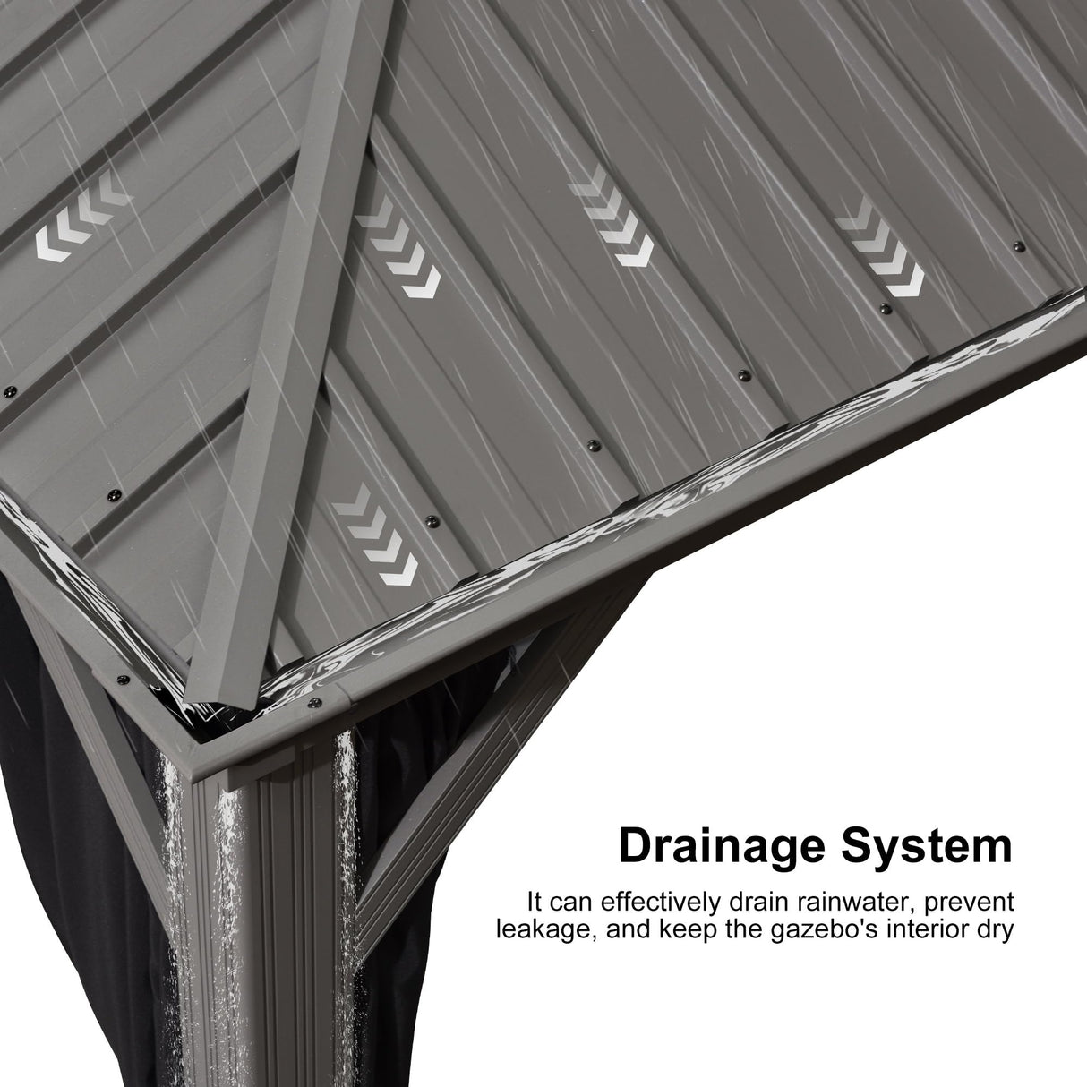 PURPLE LEAF 12' X 14' Patio Hardtop Gazebo Aluminum Outdoor Gazebo with Double Galvanized Steel Roof for Deck Backyard All Weather Outdoor Pavilion Curtain and Netting Included, Light Grey PURPLE LEAF