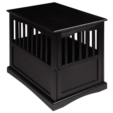 Casual Home Wooden Indoor Dog Crate House Kennel End Table Night Stand Furniture with Lockable Latch for Small to Medium Pets, Black Casual Home