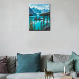 The Rocky Mountains Painting Paint by Number Kits 16 x 20 inch Jasper National Park Canvas DIY Colorado River Oil Painting for Kids Adults Beginner with Brushes and Acrylic Art Gift(Without Frame) Tucocoo