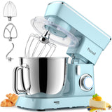 Peicual Stand Mixer, 6QT 10+P Speed Tilt-Head Kitchen Electric Mixer, Food Mixer with Stainless Steel Bowl, Dough Hook, Flat Beater, Wire Whisk, Splash Guard-Blue Peicual
