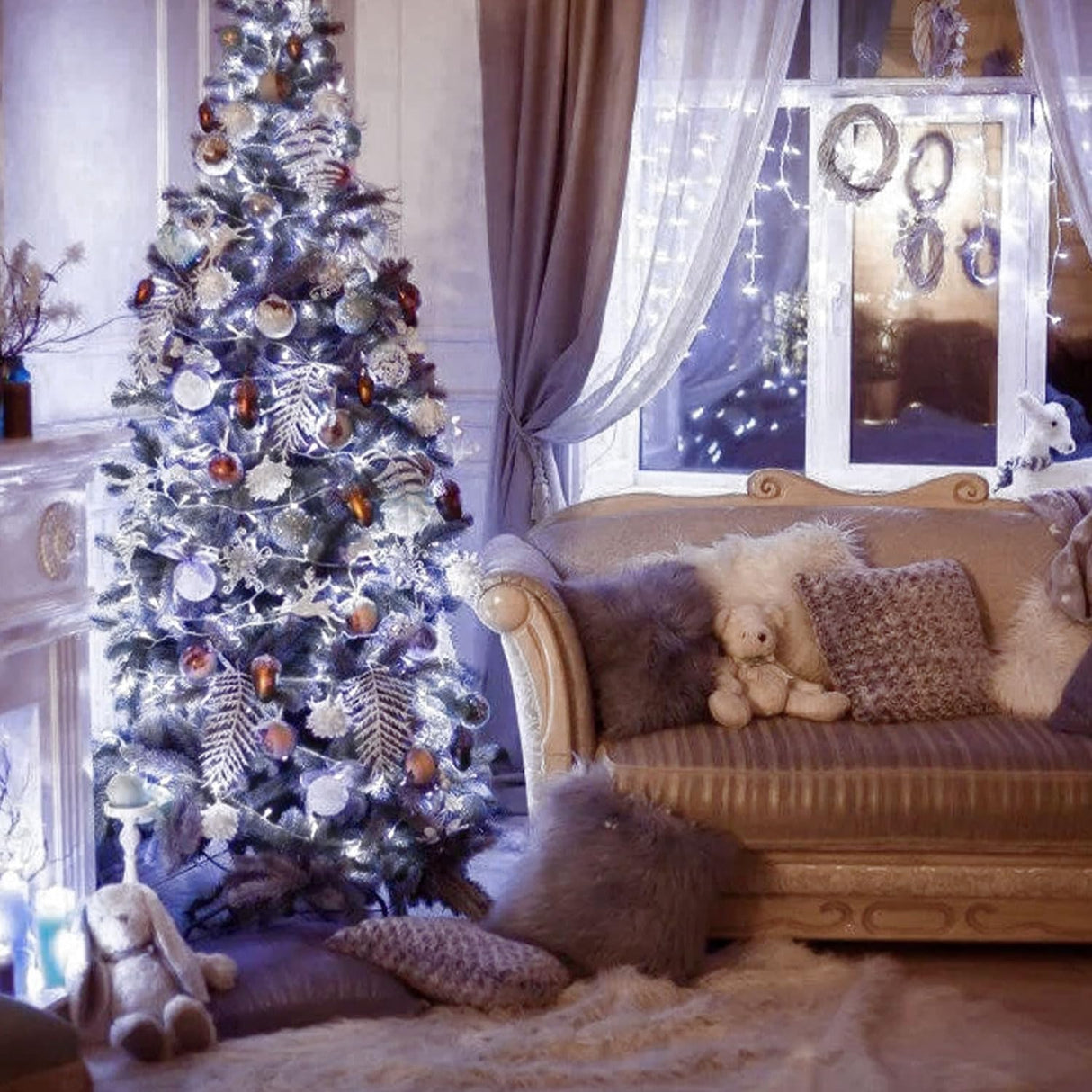 JMEXSUSS 66ft 200 LED White Christmas String Lights Indoor Bedroom, Connectable String Lights Outdoor Clear Wire, 8 Modes Twinkle String Lights Plug in for Classroom Tree Wedding Christmas Decoration JMEXSUSS