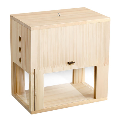 Qualirey 1 Pack Carpenter Bee Trap for Outside, 2 in 1 Catch & Release Wood Bee Traps Outdoor Hanging, Wood Boring High Capacity External Bees Vault, Defender Trap for Bees Catching