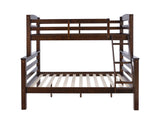 Powell Espresso Twin/Full Bunk Bed with Built-In Ladder and Detachable Design Powell