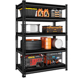 Rufokisa 5-Tier Garage Shelving Heavy Duty, 72" Metal Shelving Unit - 2250 lbs Load Capacity, 40"W x 18"D x 72"H (Black) Rufokisa