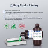 ANYCUBIC Tough Resin 2.0, 3D Printer Resin with Upgraded High Toughness and High Precision, 365-405nm Fast Curing 3D Resin for 4K 8K LCD/DLP/SLA 3D Printing (Tran-Green, 1kg) ANYCUBIC