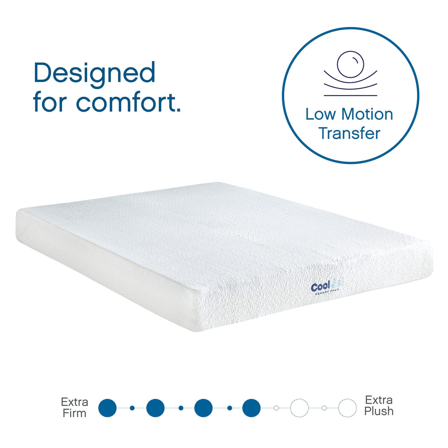 Cool Gel Memory Foam 8-Inch Mattress, CertiPUR-US Certified, Mattress in a Box, Twin, White