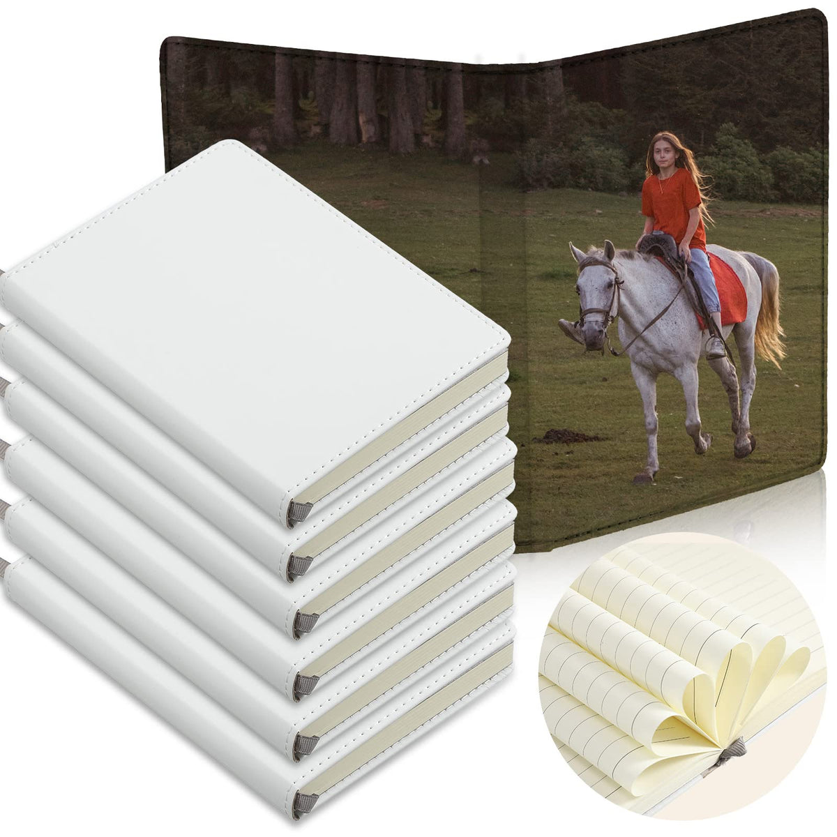 Zonon Sublimation Journal Blank Notebooks A6 190 Pages Thick Faux Leat ...