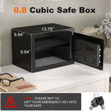 STEELIST 0.8 Cubic Fireproof Waterproof Safe, Security Digital Box with Removable Shelf, Cash Box for Home, Fireproof Safe for Documents, Jewelry, Gun, Valuables, Safety Box, Black STEELIST