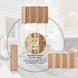 RHF 6 Ft. Tall Extra Wide-Diamond Weave Fiber Room Divider, 8 Panel Room Divider/Screen,Room Dividers and Folding Privacy Screens 8 Panel&Room Dividers and Folding Privacy Screens-Natural, 8 Panel Rose Home Fashion