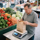 ATOGOU 66lb Food Scale, Commercial Kitchen Scale with Price Computing, Plug-in Usable, 0.05oz/1g, 304 Stainless Steel, for Cooking, Vegetables, Farm, Industry, Counting. LC300 Silver Atogou