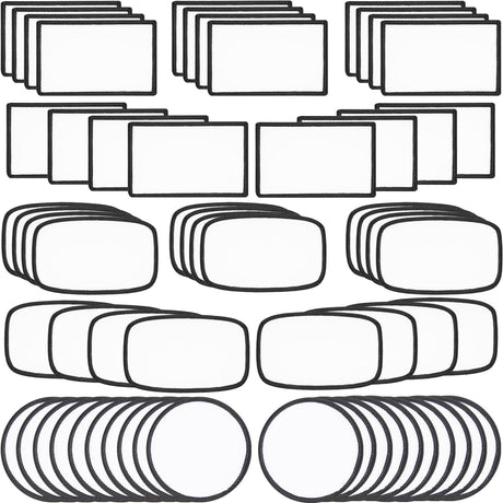 60 PCs Sublimation Patches - Iron On Blank Patches for DIY Crafts Hats Caps Backpack Uniforms Gadjica