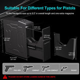 PINEWORLD Gun Safe For Handgun, Biometric Slider Bedside Handgun Safe, Pistol Lock Case for Nightstand,Sliding Door Hand Gun Safe for Pistol -with 3 Quick Access Fingerprint, PIN Code, KEY PINEWORLD