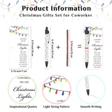 Sayglossy 50 Set Bulk Christmas Gifts for Coworker Employee Sublimation Bulb Pen Coworkers Are like Christmas Light Card Office Appreciation Gift for Staff Team Colleagues Teacher Nurse Sayglossy