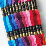Cotton Hand Embroidery Floss, Embroidery Thread, Cross Stitch Thread, Anchor Threads Floss/Skeins Rainbow Color (Pack of 25 Skeins) VAKRATUNDA KITCHENWARES