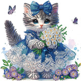 WSLWXSHM 5D Special Shape Diamond Art Kits for Beginners, Diamond Painting Kits for Adults Cat, Crystal Rhinestones Diamond Painting for Home Wall Decoration Gift 12×12inch/30×30cm, Animal WSLWXSHM