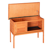 Outvita Rabbit Hutch, 36" Single Deck Waterproof Wooden Chicken Coop Wire Hen Quail House Indoor Outdoor Use,Bunny Cage Small Pet Animal Poultry Cage (Wood) Outvita