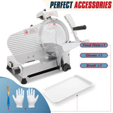 BIEAMA Commercial Meat Slicer, 10" Electric Food Slicer, 240W Premium Chromium-plated Steel Blades Adjustable Thickness 0-12mm Deli Meat Slicer Machine for Home BIEAMA