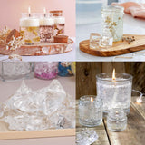 Clear Wax for Candle Making-DIY Aromatherapy Candle Making Gel raw Materials, can add Dried Flowers/Fragrance, smokeless Safe Candle Materials, Birthday Christmas Gift Decoration (Transparently) Blingfun