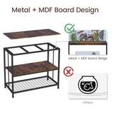 YDTOP 40-50 Gallon Fish Tank Stand,Heavy Duty Metal 40 Gallon Aquarium Stand 3-Tier Adjustable Storage Shelves for 40-50 Gallon Fish /Turtle/Reptile Tank-36.2*17.7*31.5" YDTOP