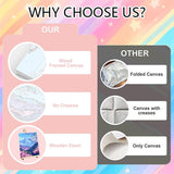 4 Pack Framed Paint by Numbers Kit for Adults Beginners-Four Season Adult Paint by Number Kits on Canvas Framed, Landscape DIY Acrylic Oil Painting by Numbers for Adults for Gift Home Decor(8x12inch) Arttoplus